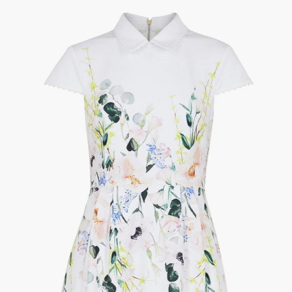 🍒NWT🍒 TED BAKER ELEGANCE FIT & FLARE DRESS - Picture 2 of 9